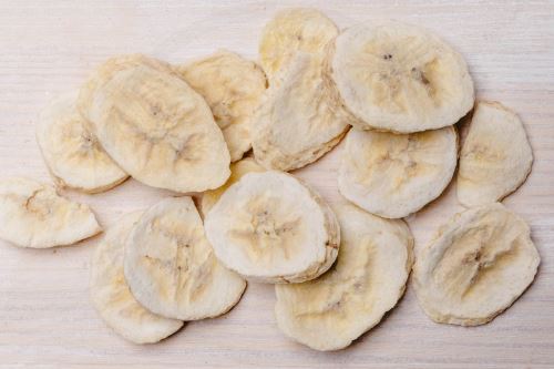 Banán plátky Lyofilizovaný