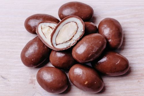 Mandle s kokosovým krémom 
v čokoláde